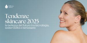 copertina articolo tendenze skincare 2025 donna matura con pelle liscia e morbida su sfondo neutrale